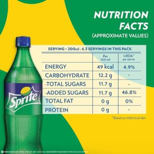 Sprite Lemon-Lime Flavoured Cold Drink | Refreshing Taste | Clear Soft Drink with No Added Colours |