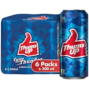 Thumsup Cola Cold Drink | Soft Drink With Strong Taste | Spicy & Fizzy Cold Drink | Recyclable Can, 300 Ml