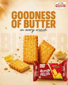 EO Title  Priyagold Butter Delight Biscuits ₹5 Pack (12 Pieces) | Crispy Butter Flavoured Biscuits
