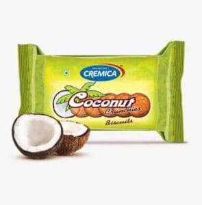 Cremica Coconut Biscuits ₹5 Pack (12 Pieces) | Crunchy Coconut Flavoured Biscuits