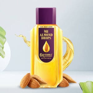 Bajaj Almond Drops Hair Oil 110ml | Non-Sticky Hair Oil with Almond Oil & Vitamin E