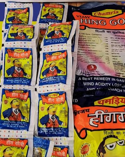 Chamria Hinggoli 75g (25 Pouches) | Tangy Hing Digestive Candy | Mouth Freshener - Image 2
