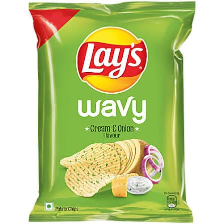Lay's Cream & Onion ₹25 Pack | 49g | Crispy & Crunchy Potato Chips