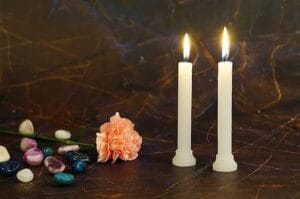 Stand Candles 5 Pieces | White Wax Candles for Prayer, Emergency & Decoration