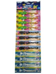 Ivory Smiley Toothbrush For Kids | Doraemon, Panda & Cartoon Character Kids Toothbrush (1 Piece)