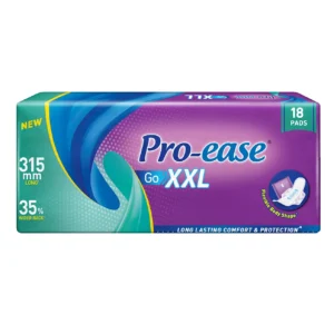 Pro-ease Go XXL Sanitary Pads 18 Pieces | Extra Long Leak Protection